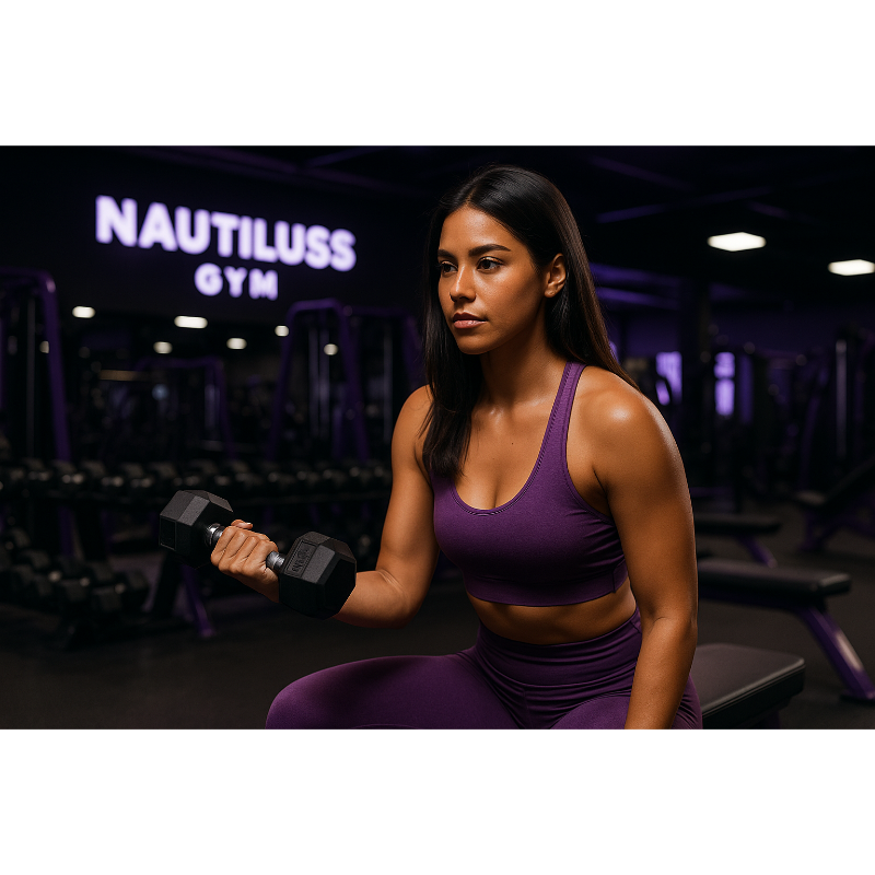 Mujer haciendo ejercicio dentro del gimnasio Nautiluss
